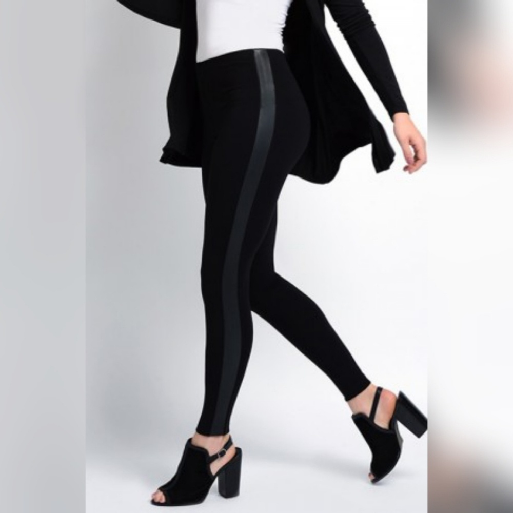 Lyssé Vegan Tuxedo Stripe Leggings